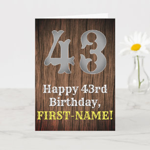 Carte 43e anniversaire : Pays inspiré par l'Ouest Look,