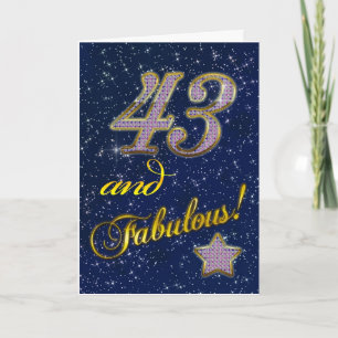 Carte 43e anniversaire pour quelqu'un Fabulous