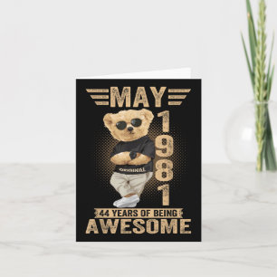 Carte 44 mai Hommes Femmes 1981 Awesome Teddy Bea