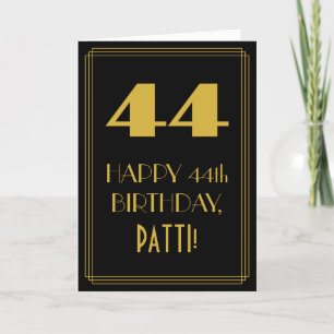 Carte 44e anniversaire ~ Art Déco Inspiré Look "44" & No