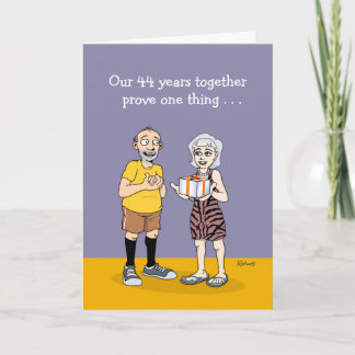 Carte 44e anniversaire de mariage drôle