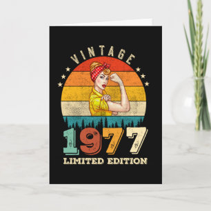 Carte 45 ans 1977 Vintage 45e anniversaire Cadeaux femme