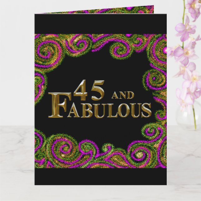 Carte 45e anniversaire  (Orchidée)