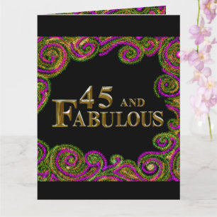 Carte 45e anniversaire