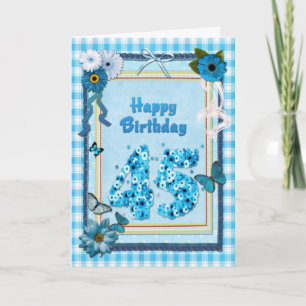 Carte 45e anniversaire avec un effet de scrapbook
