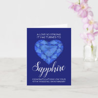 45e anniversaire de mariage Saphir Amour si fort