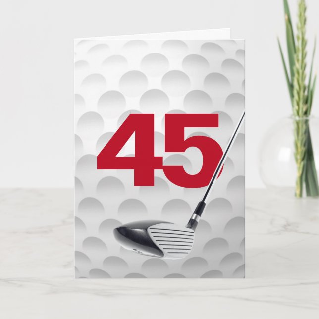 Carte 45e anniversaire Golf Ball Design (Devant)