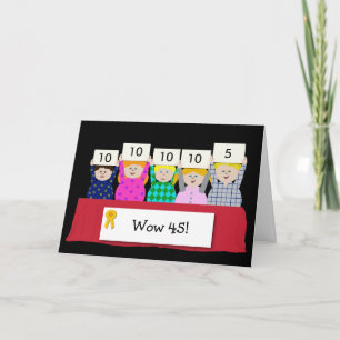 Carte 45e anniversaire personnalisable