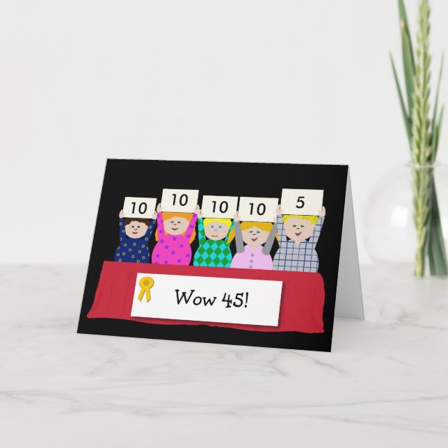 Carte 45e anniversaire personnalisable (Devant)