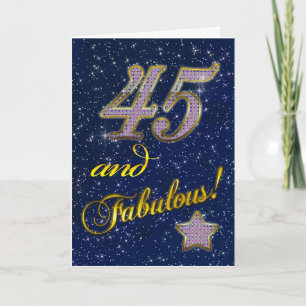 Carte 45e anniversaire pour quelqu'un Fabulous