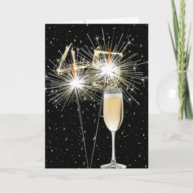 Carte 45e anniversaire Sparklers au vin blanc (Devant)