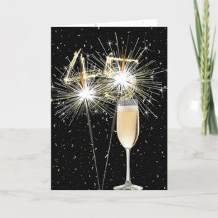 Carte 45e anniversaire Sparklers au vin blanc