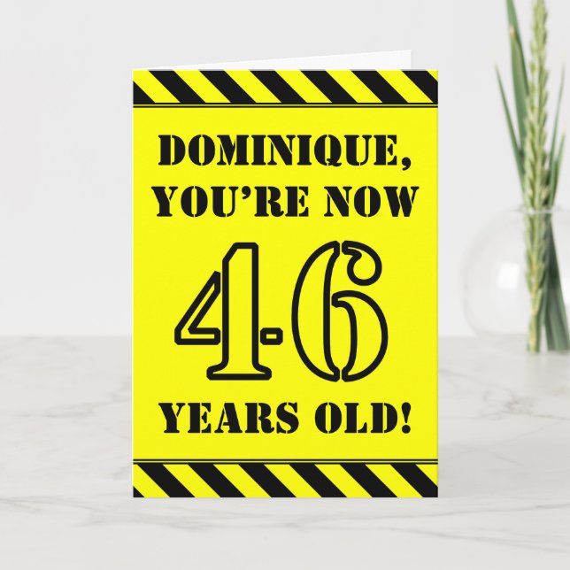 Carte 46e anniversaire : Jeu de style graphique, Nom per (Devant)