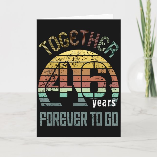 Carte 46th Years Wedding Anniversary For Couples Matchin (Devant)