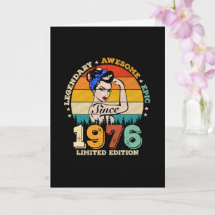 Carte 47 ans 1976 Cadeaux Vintages femmes 47e anniversai
