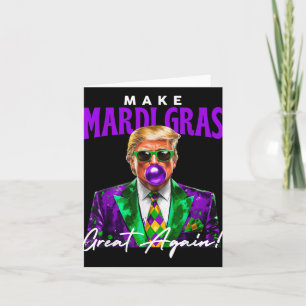 Carte 47e Président Trump Pop Art Mardi Gras Nouvelle-Or