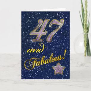 Carte 47ème anniversaire pour quelqu'un Fabulous