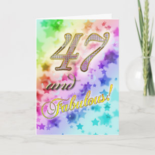 Carte 47ème anniversaire pour quelqu'un Fabulous