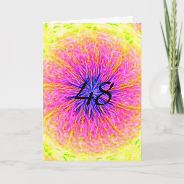 Carte 48e anniversaire Abstrait (Devant)
