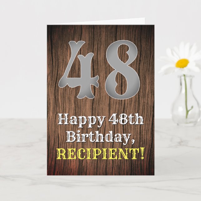 Carte 48e anniversaire : Pays inspiré par l'Ouest Look,  (Petite plante)