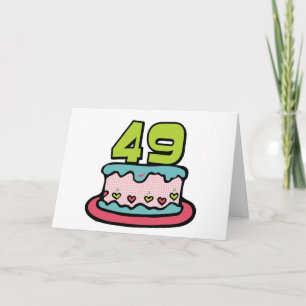 Carte 49 Year Old Birthday Cake