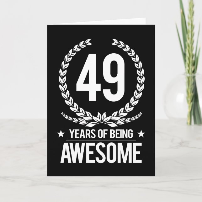 Carte 49e anniversaire (49 ans d'être génial) (Devant)