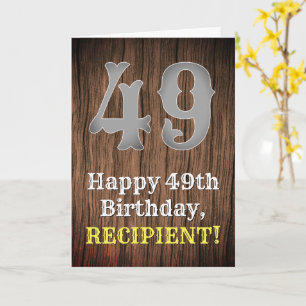 Carte 49e anniversaire : Pays inspiré par l'Ouest Look, 