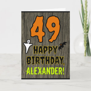 Carte 49e Anniversaire : Thème effrayant d'Halloween, no