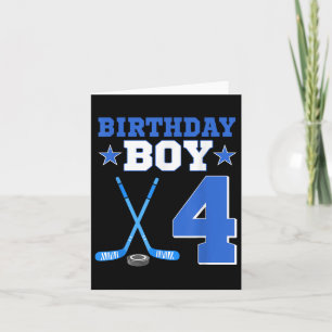 Carte 4 ans Anniversaire Garçon 4e anniversaire de hocke