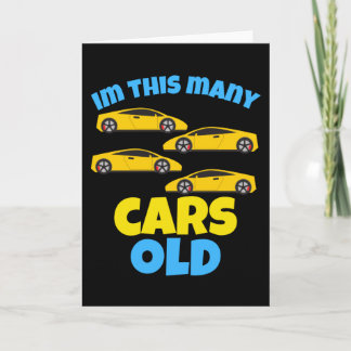 Carte 4 Ans Voitures Anniversaire Thème de fête