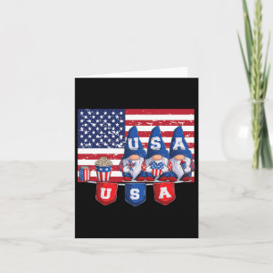 Carte 4 juillet 2023 Patriotic Gnomes Funny American U