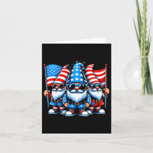 Carte 4 juillet 2024 Patriotic Gnomes Funny American U