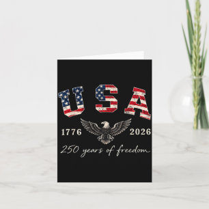 Carte 4 juillet 250e anniversaire USA 250 ans Drapeau