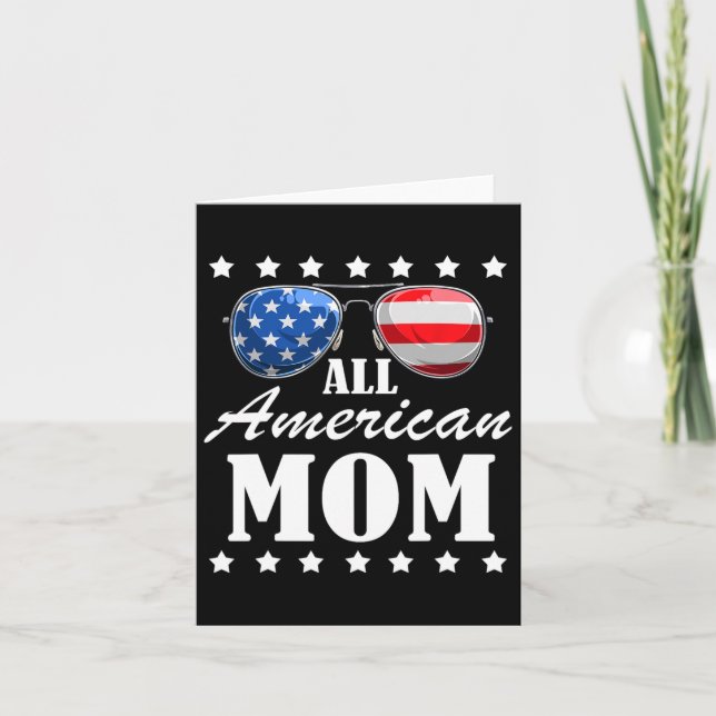 Carte 4 juillet American Mom Independence Day Patriot Us (Devant)