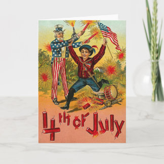 Carte 4 juillet - Art Vintage