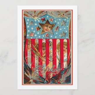 Carte 4 juillet - Art Vintage