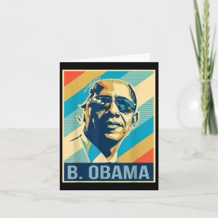 Carte 4 juillet Barack Obama Président Retro Patriotique