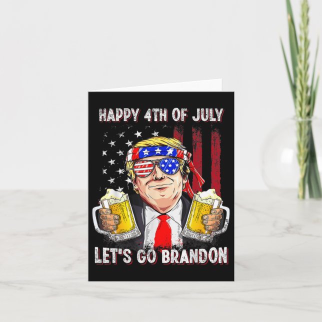 Carte 4 juillet Bière Brandon Trump Bière Ameri (Devant)