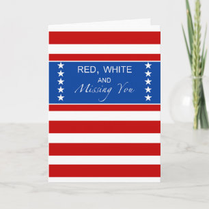 Carte 4 juillet blanc rouge et vous manquant