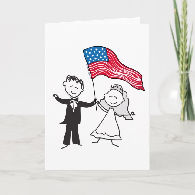 Carte 4 juillet Cadeaux de mariage (Devant)