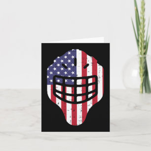 Carte 4 juillet Casque de hockey sur glace Amérique Drap