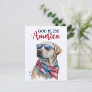 Carte 4 juillet de trieur de chiens patriotiques d