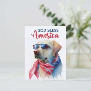 Carte 4 juillet de trieur de chiens patriotiques d