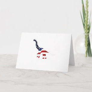 Carte 4 Juillet Dinosaur Drapeau Américain Drôle drôle C