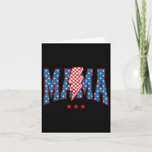 Carte 4 juillet Drapeau américain À damiers Mama Lightni