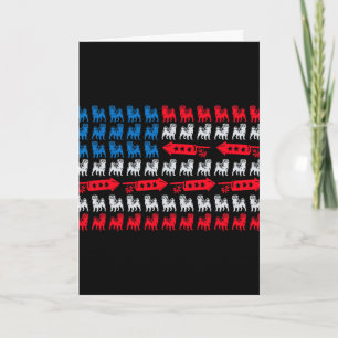 Carte 4 juillet drapeau américain feux d'artifice Pug pr
