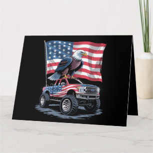 Carte 4 juillet Drapeau américain patriotique aigle USA 