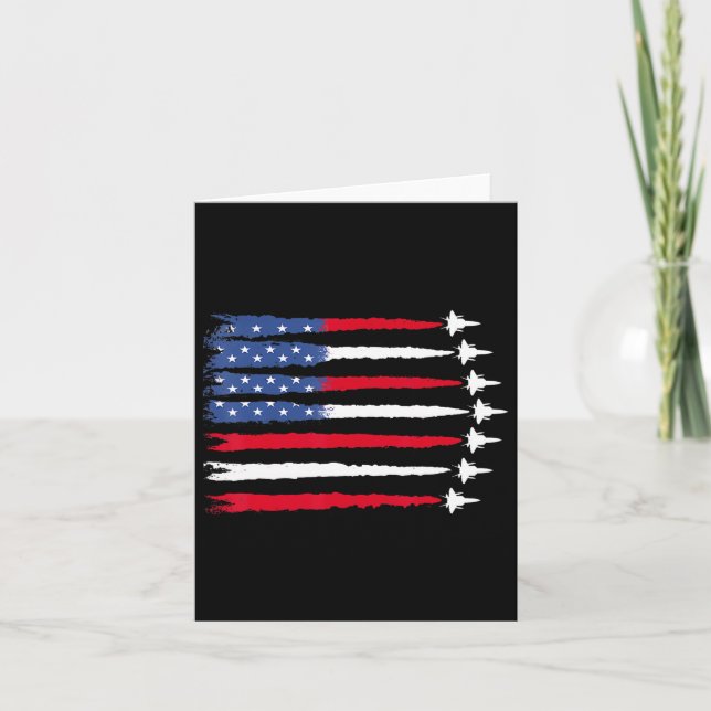 Carte 4 juillet drapeau américain rouge blanc bleu de co (Devant)