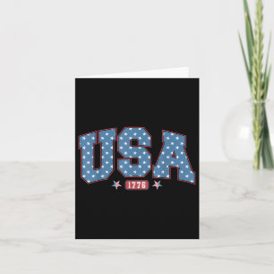 Carte 4 juillet drapeau patriotique américain USA depuis