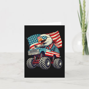 Carte 4 juillet Eagle Monster Truck American Flag Usa